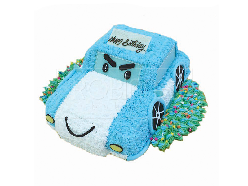 CS089P  Cartoon Blue Car