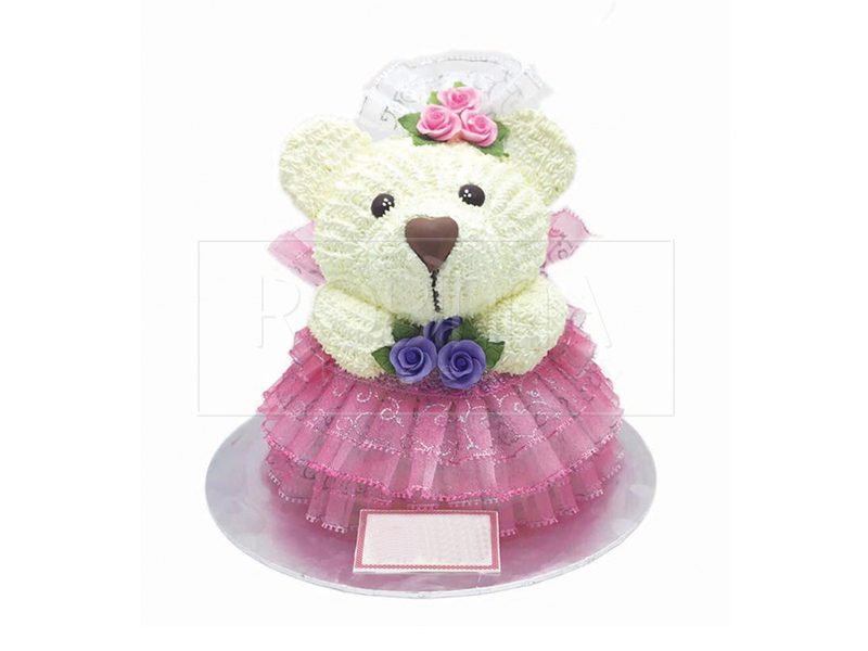 CS103  Purple Rose Bear