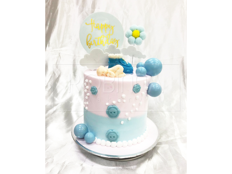 Baby boy full moon 100 days cake topper decoration, Hobbies & Toys, Toys &  Games on Carousell